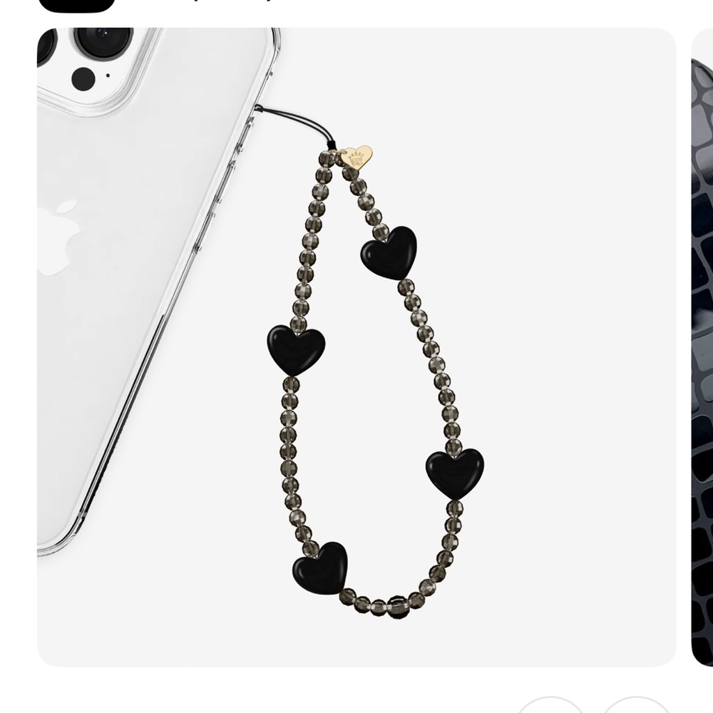 Velvet Caviar Black Heart Phone Charm